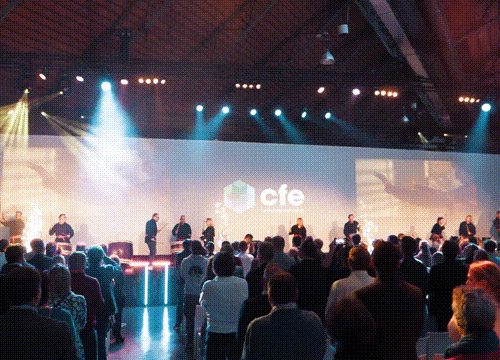 a gif video from a Loys Assal's video clip of a big corporate event for CFE